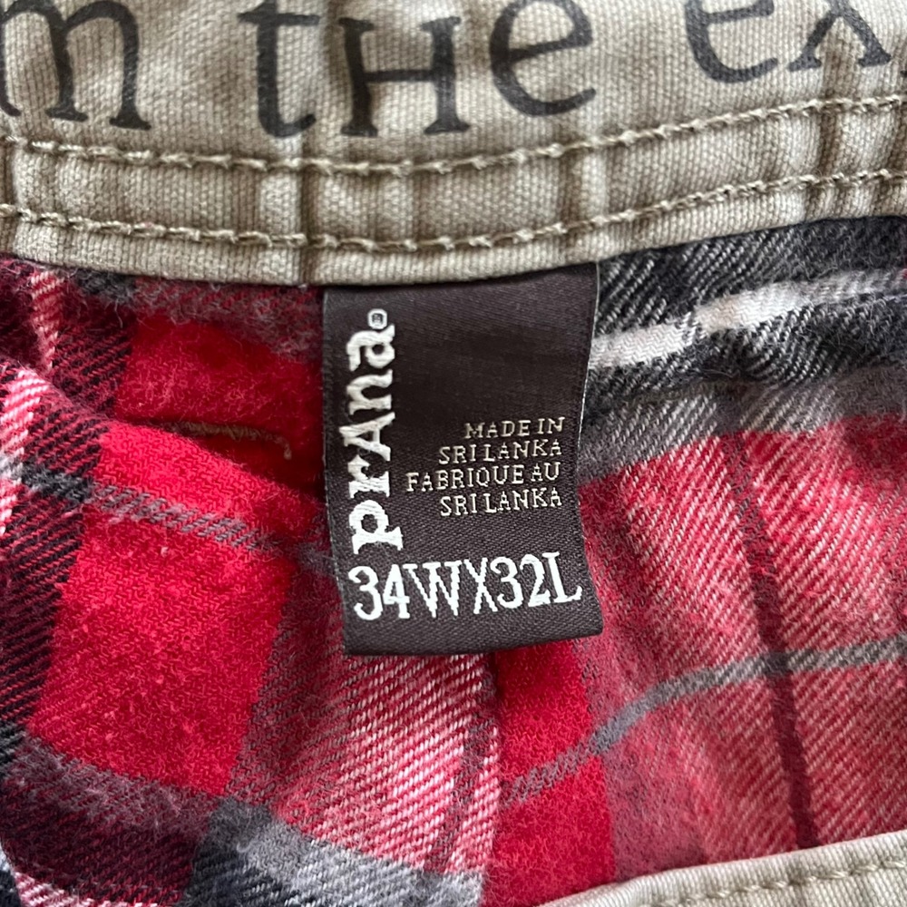 PrAna Brion Flannel Lined Pants Men's Tan Canvas‎ - Picture 3 of 9